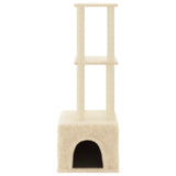 Vidaxl Cat Miwwelen mat Sisal kraazt Posts 133,5 cm Crème -Colored