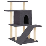 Vidaxl cat furniture with sisal scratching posts 97 cm dark gray