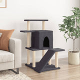Vidaxl cat furniture with sisal scratching posts 97 cm dark gray