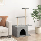 Vidaxl Cat Furniture avec Sisal Scratch Posts 110 cm Gris clair