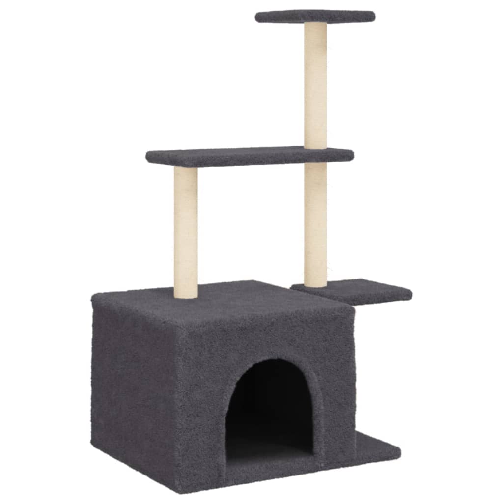 Vidaxl Cat Miwwelen mat Sisal kraazt Posts 110 cm donkel gro