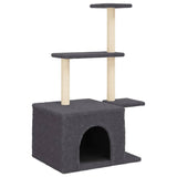 Vidaxl Cat Miwwelen mat Sisal kraazt Posts 110 cm donkel gro