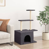 Vidaxl Cat Miwwelen mat Sisal kraazt Posts 110 cm donkel gro