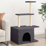 Vidaxl Cat Miwwelen mat Sisal kraazt Posts 110 cm donkel gro