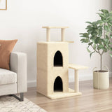 VidaXL cat furniture with sisal scratching posts 97 cm cream -colored