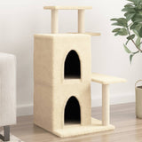 VidaXL cat furniture with sisal scratching posts 97 cm cream -colored