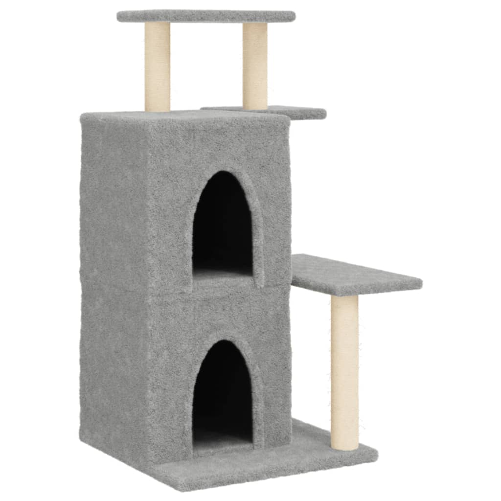 Vidaxl cat furniture with sisal scratching posts 97 cm light gray