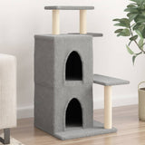 Vidaxl cat furniture with sisal scratching posts 97 cm light gray