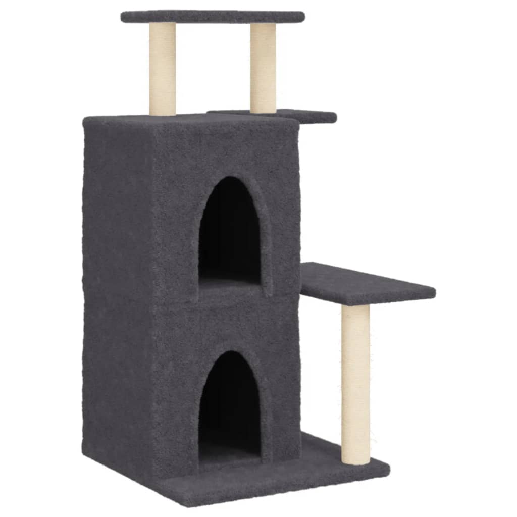 Vidaxl cat furniture with sisal scratching posts 97 cm dark gray