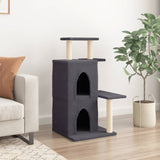 Vidaxl cat furniture with sisal scratching posts 97 cm dark gray
