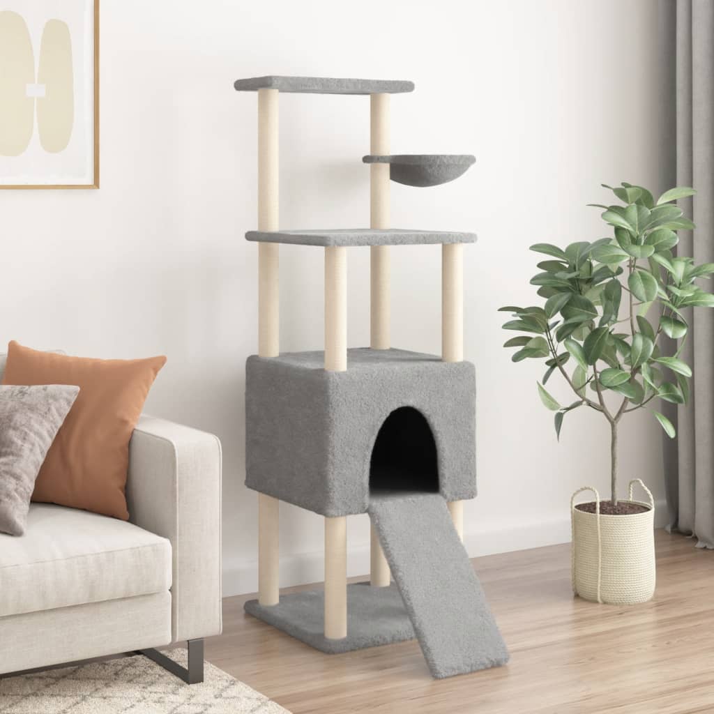 Vidaxl Cat Miwwelen mat Sisal kraazt Posts 153 cm Liicht gro
