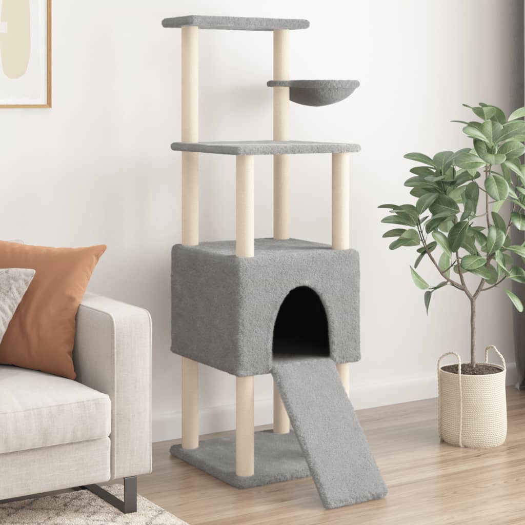 Vidaxl Cat Miwwelen mat Sisal kraazt Posts 153 cm Liicht gro
