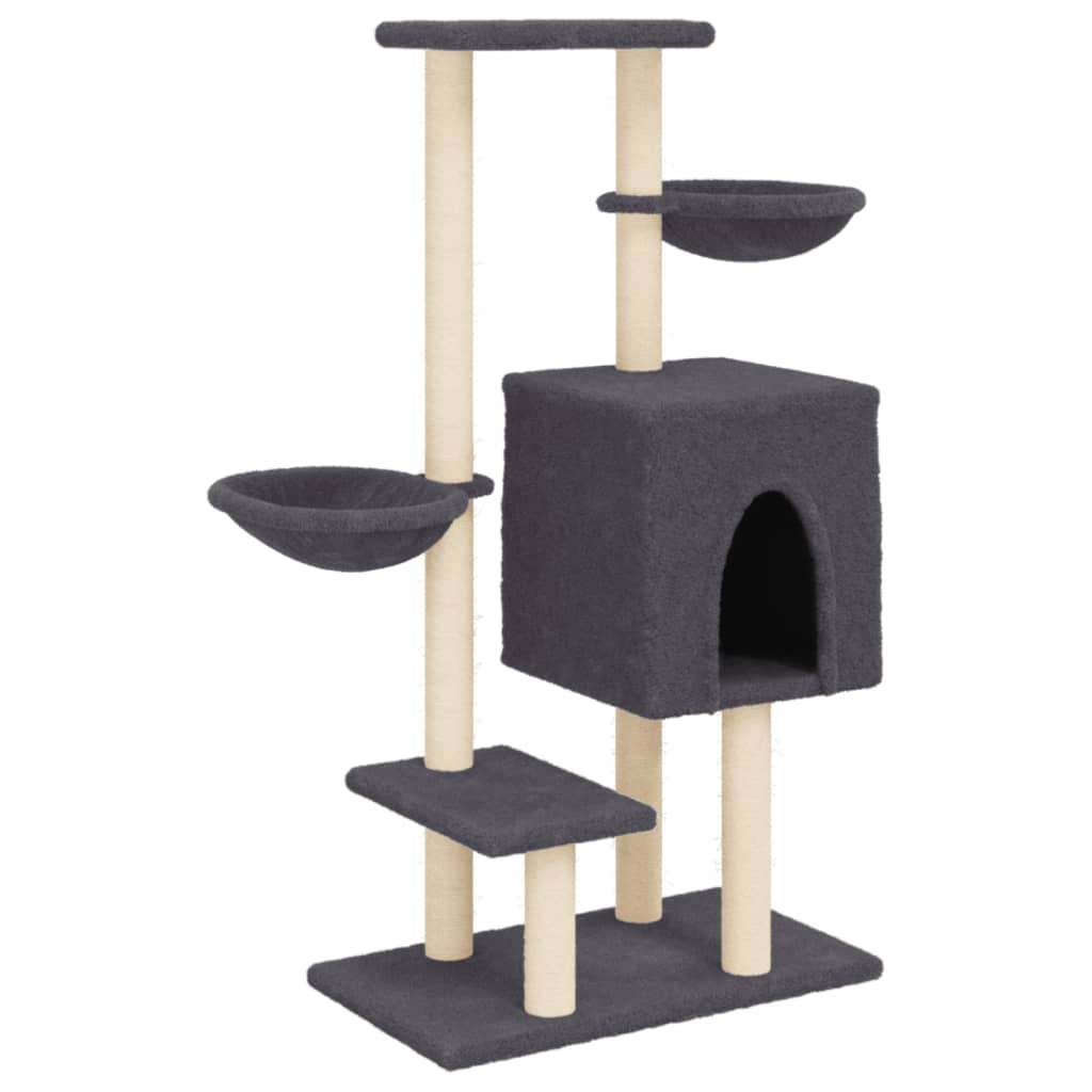 Vidaxl Cat Miwwelen mat Sisal kraazt Posts 117 cm donkel gro