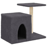 Móveis de gato vidaxl com sisal riscando postagens 50,5 cm cinza escuro