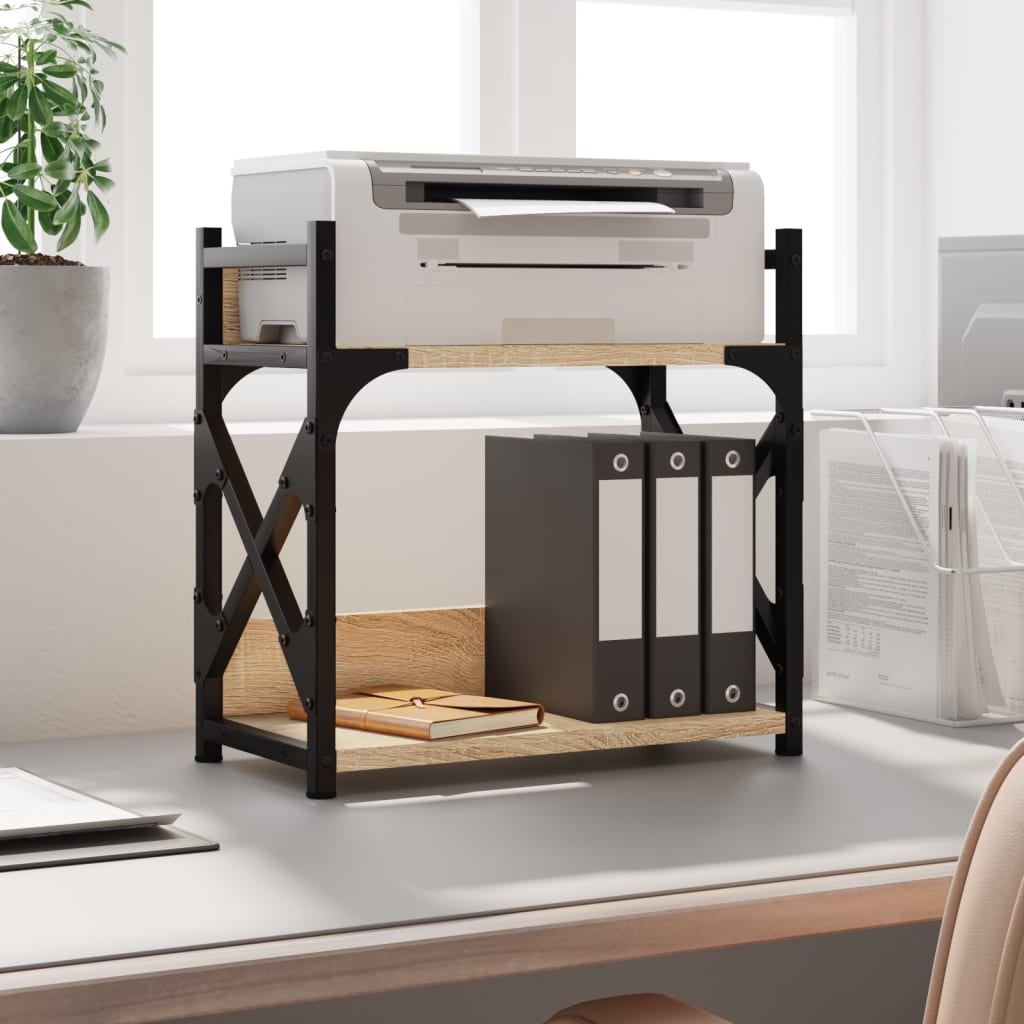 Vidaxl Printer stand 2-Layer 40x20x40 cm Processed Wood Sonoma Oak