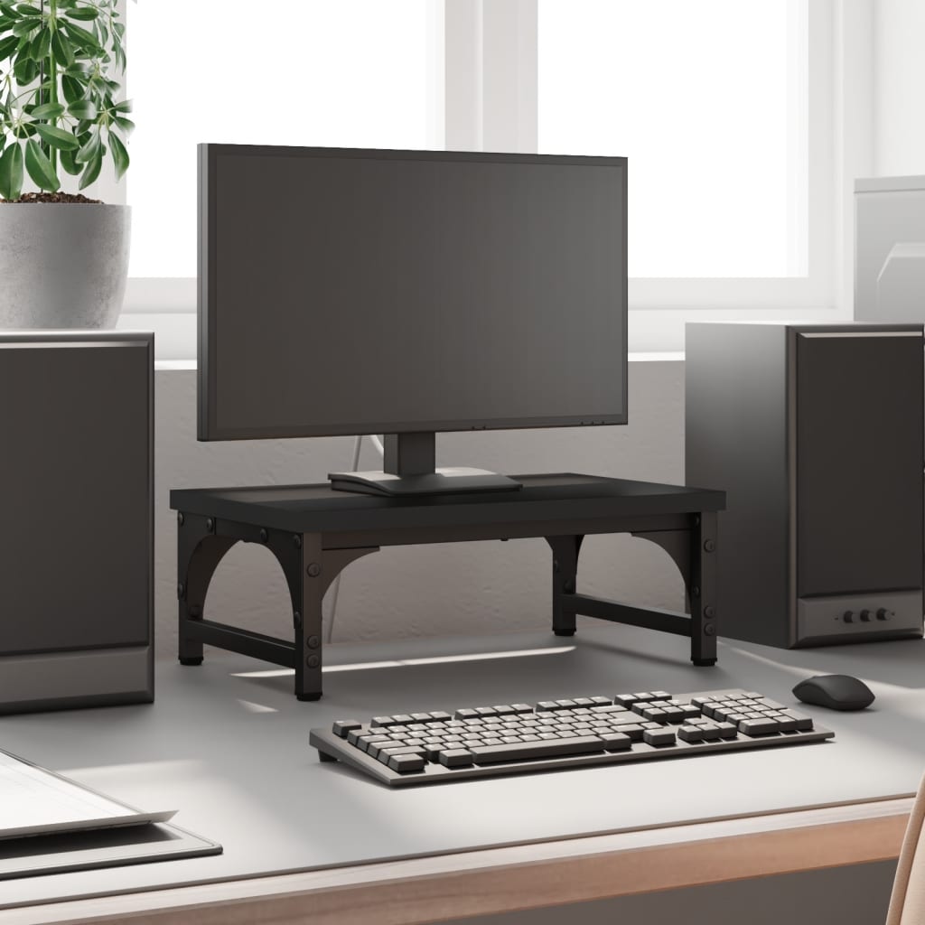 Vidaxl Monitor Standard 37x23x14 cm behandlet træ sort
