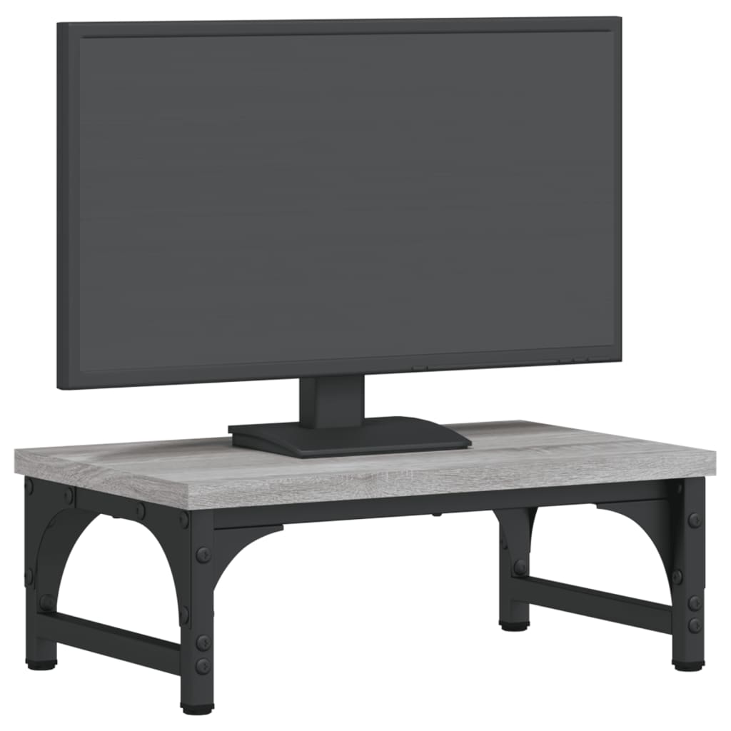 Vidaxl Monitor Standard 37x23x14 cm Zpracované dřevo šedý sonoma dub