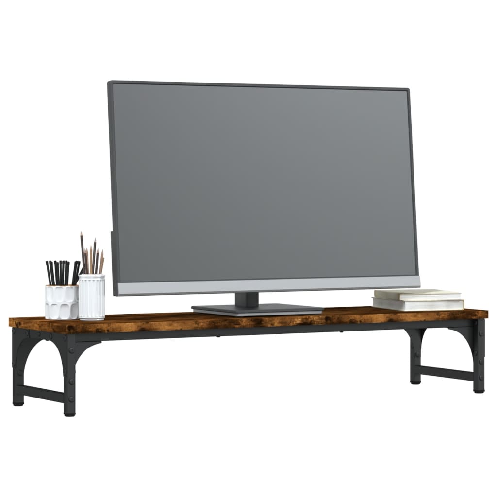 VidaXL monitor standard 85x23x15.5 cm Processed wood Smoked oak color
