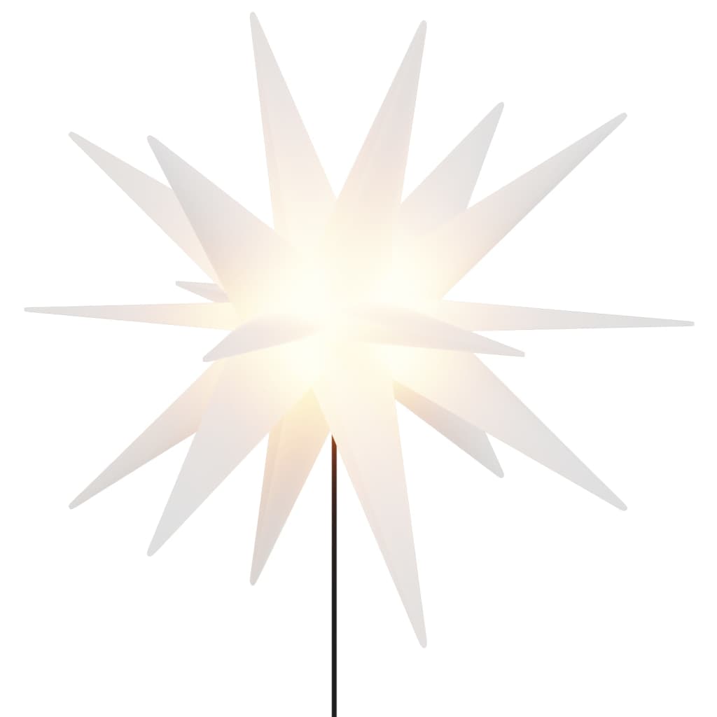 Vidaxl julelampe med jordstift og LED foldbar 57 cm hvid