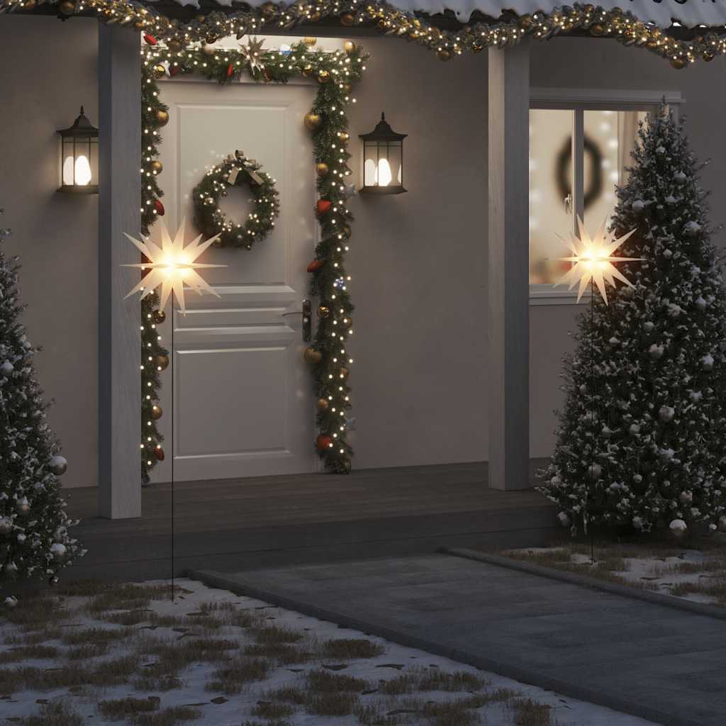 Vidaxl Christmas lamp with ground pin and LED foldable 57 cm white