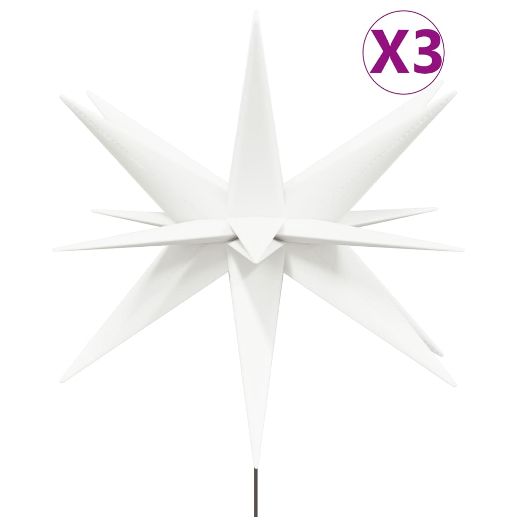 Vidaxl Christmas lamps with ground pin and LEDs 3 st 35 cm white