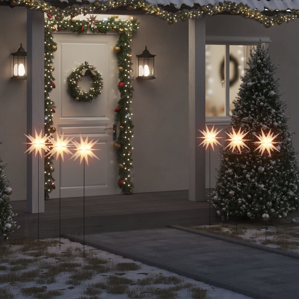 Vidaxl Christmas lamps with ground pin and LEDs 3 st 35 cm white