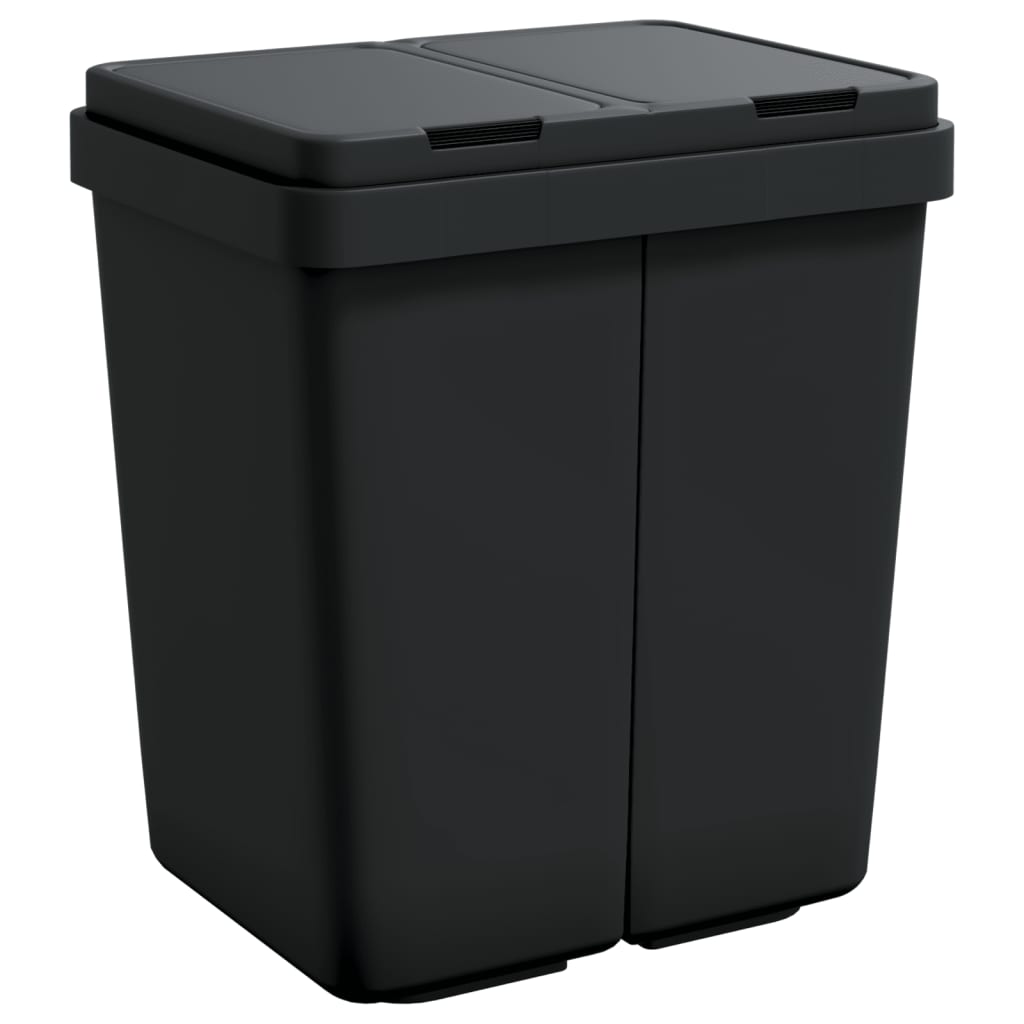 VidaXL Double garbage can 2x25 l Anthracite -colored
