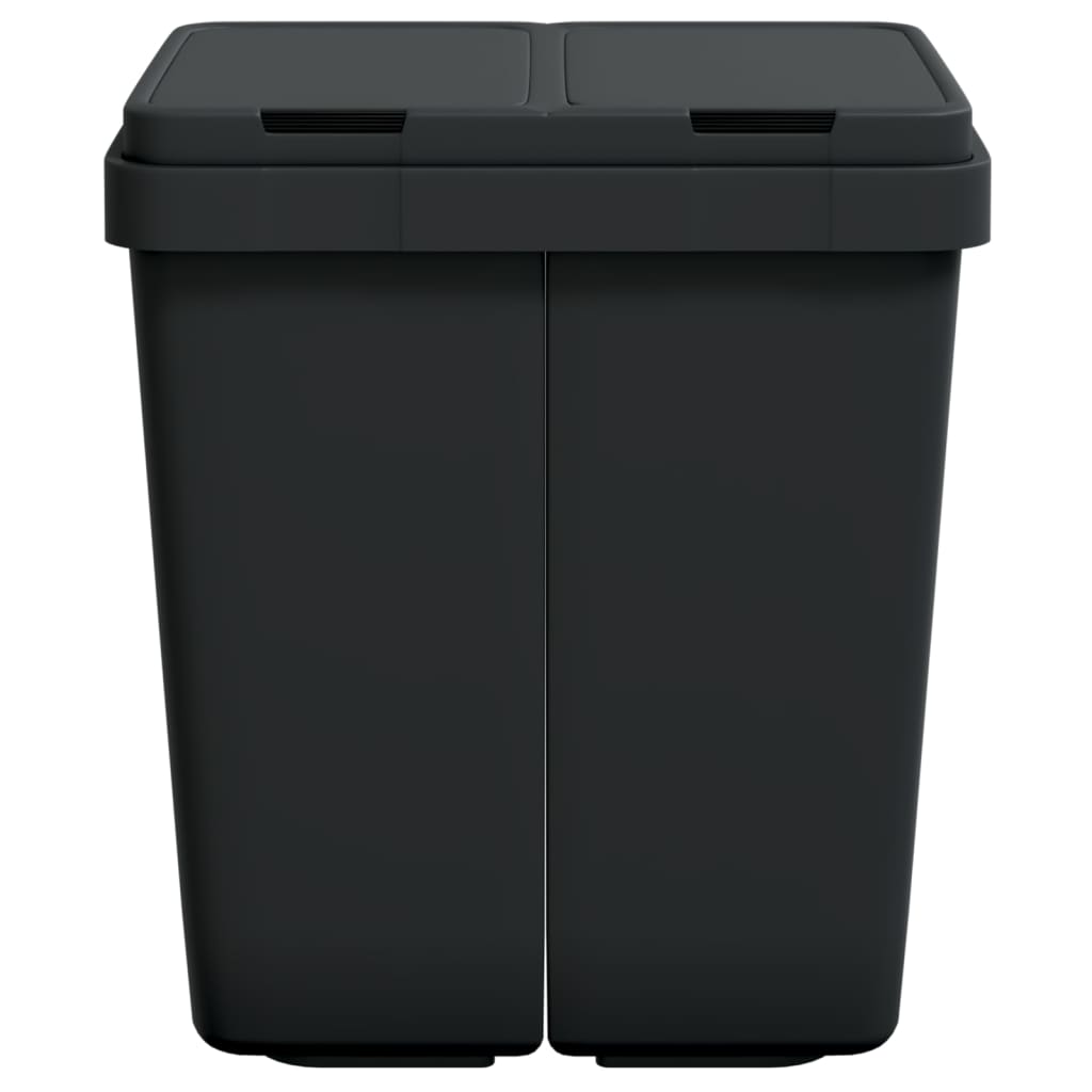 VidaXL Double garbage can 2x25 l Anthracite -colored
