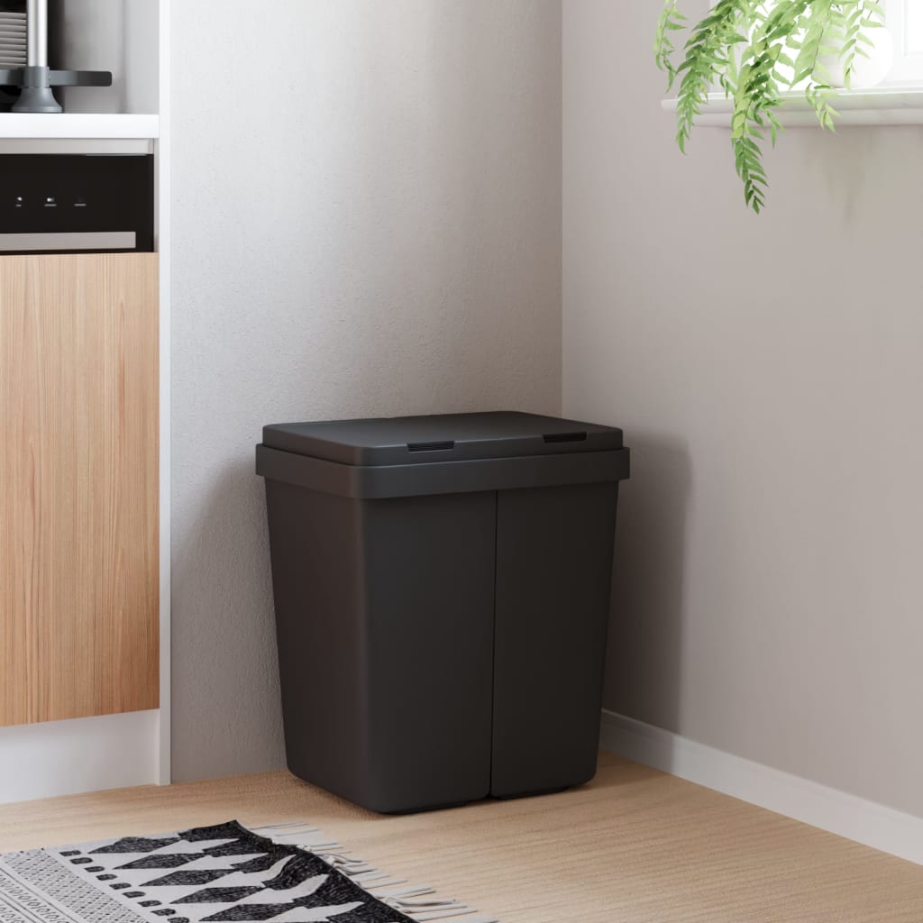 VidaXL Double garbage can 2x25 l Anthracite -colored