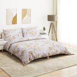 Vidaxl nuvial overray set 240x220 cm algodón blanco y marrón