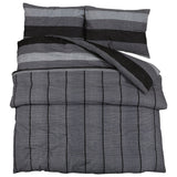 Vidaxl Duvet Zestaw Overray 135x200 cm bawełniany ciemnoszary szary