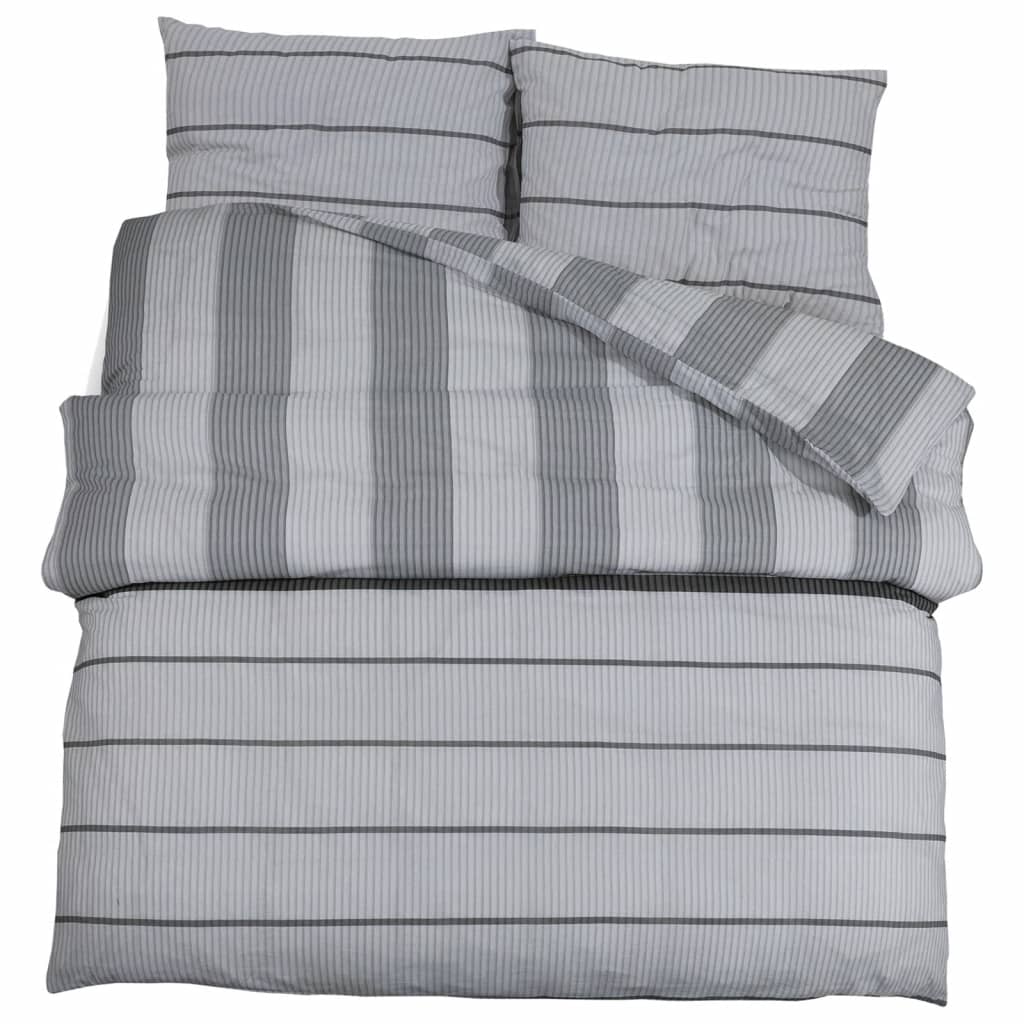 Vidaxl nuvial overray set 220x240 cm de algodón gris