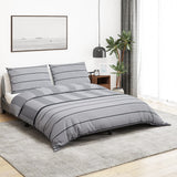 Set de cruce de edredón Vidaxl 225x220 cm de algodón gris