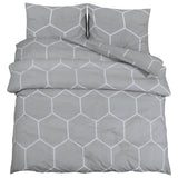 Vidaxl Duvet Crossing Set 225x220 cm bawełniany szary