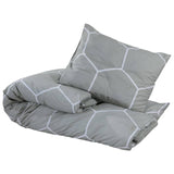 Vidaxl Duvet Crossing Set 225x220 cm bawełniany szary