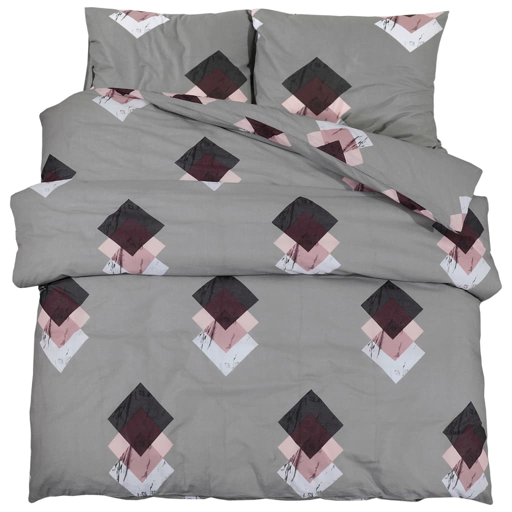 Vidaxl Duvet Crossing Set 200x200 cm Baumwollgrau