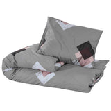 Vidaxl Duvet Crossing Set 240x220 cm bomuld grå