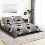 Vidaxl Duvet Crossing Set 240x220 cm bomuld grå