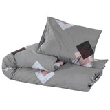 Vidaxl Duvet Crossing Set 155x220 cm bawełniany szary