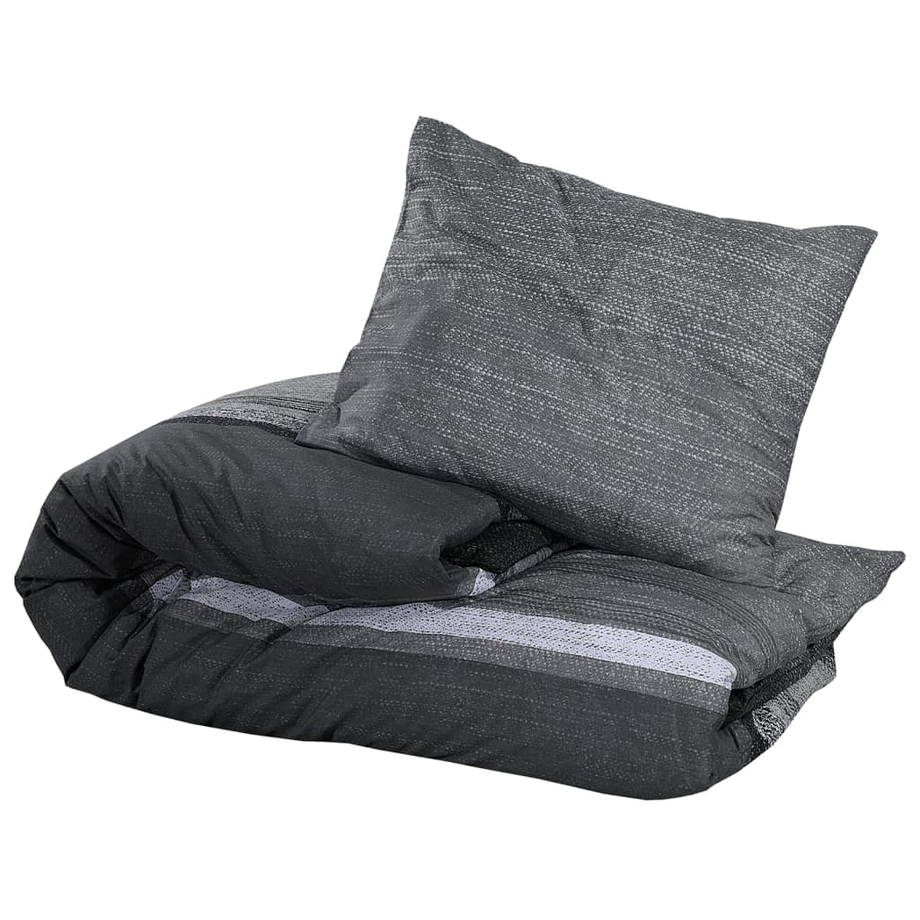 Vidaxl nuvial overray set 240x220 cm de algodón gris oscuro