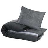 Vidaxl nuvial overray set 240x220 cm de algodón gris oscuro