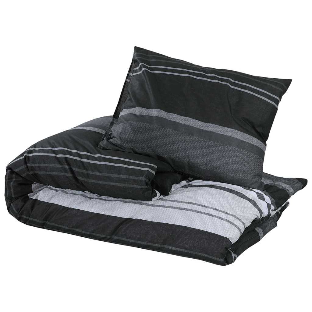 Vidaxl Druvet Crossing Set 140x200 cm Algodón en blanco y negro
