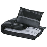 Vidaxl Druvet Crossing Set 140x200 cm Algodón en blanco y negro