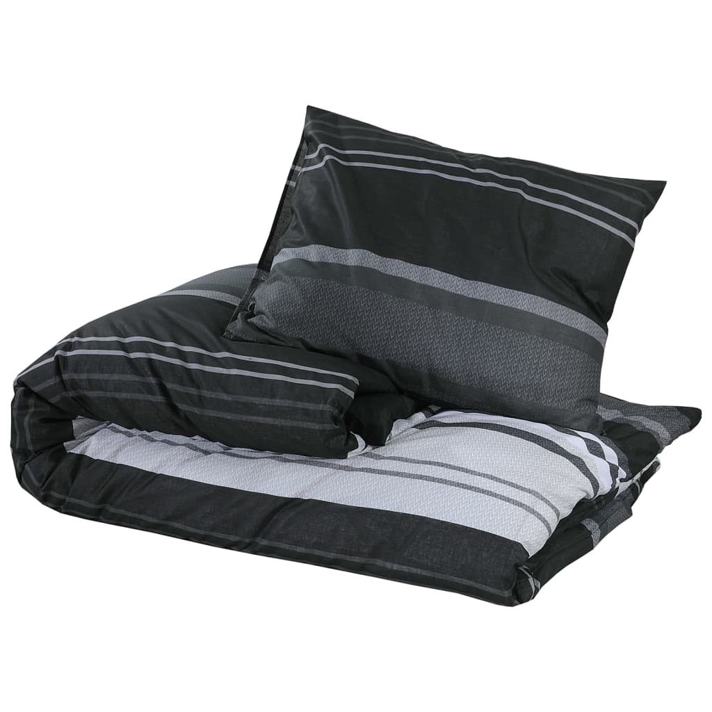 Vidaxl Duvet iwwerraschend 135x200 cm Koteng schwaarz a wäiss