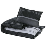 Vidaxl Duvet iwwerraschend 135x200 cm Koteng schwaarz a wäiss