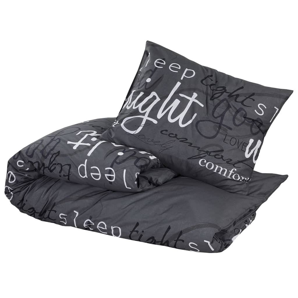 Vidaxl Duvet Sumpay set 220x240 cm di cotone nero