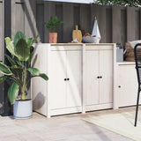 Vidaxx cupboard doors for outdoor kitchen 2 pcs 50x9x82 cm pine wood white