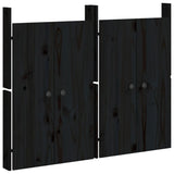 Vidaxx cupboard doors for outdoor kitchen 2 pcs 50x9x82 cm pine wood black