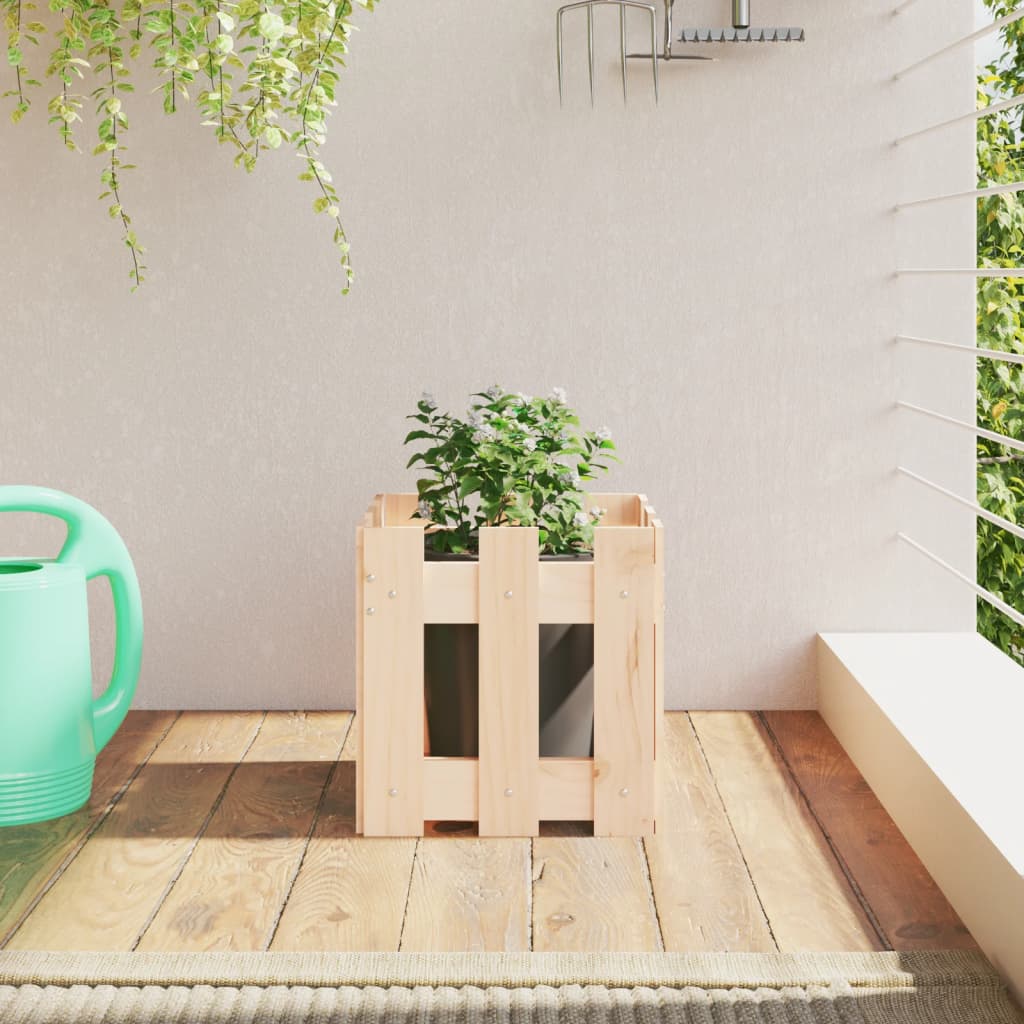 VidaXL Planter with fencing 30x30x30 cm Solid pine