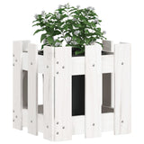 Plánovací box Vidaxl s oplocením 30x30x30 cm pevná borovice bílá